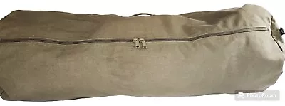 Vintage Army Green Canvas Duffle Bag Heavy Duty • $49.98