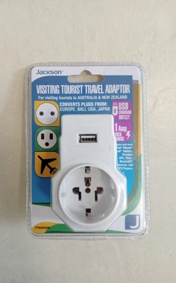 $17.50 • Buy Jackson Outbound Travel Adapter | USB Outlets | PTAUSB, PTA929USB, PTA929USB3C