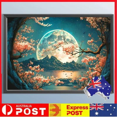 $22.89 • Buy 5D DIY Full Round Drill Diamond Painting Moonlight Home Decoration Art Craft