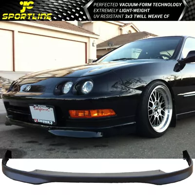 Fits 94-97 Acura Integra DC2 JDM TR Style PU Front Bumper Lip Spoiler Black • $57.96