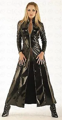 Long Coat Long Dress Vinyl Pvc Latex Outfit Or Matrix Costume (wp28) • £42.34