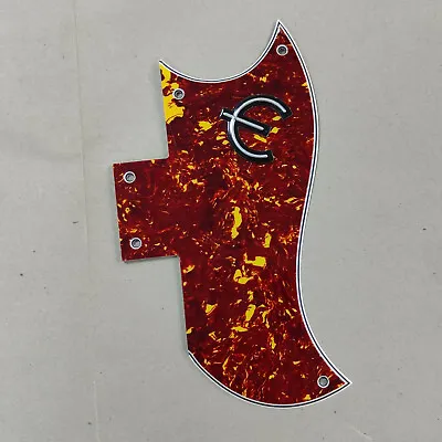 Guitar Parts For US Epihone G400 Pro Guitar Pickguard & E Logo Red Tortoise • $10.49