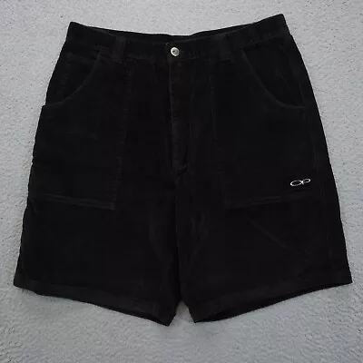 VTG Ocean Pacific Shorts Mens 34 Corduroy Black Surfer Skater OP Sport Longrider • $69.95