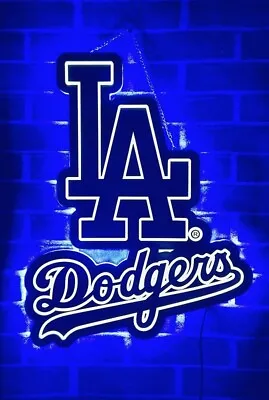 $134.79 • Buy Los Angeles Dodgers 2D LED Light Neon Sign 20  Lamp Beer Bar Wall Decor Windows
