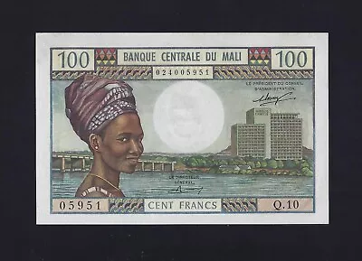 MALI 100 Francs 1972 - 1973 P-11 GEM UNC  EQUATORIAL AFRICA • $395