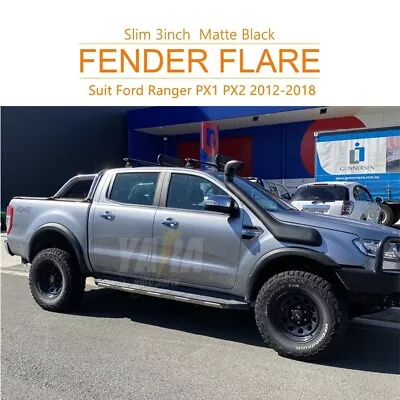 For Ford Ranger PX2 2012-2018 Slim Fender Flares Matte Black Guard Trim 6PCS • $239