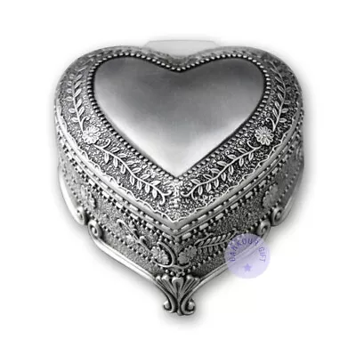 Alloy Heart Shape Music Box With Sankyo Musical Movement (60 Tunes Option) • $65.99