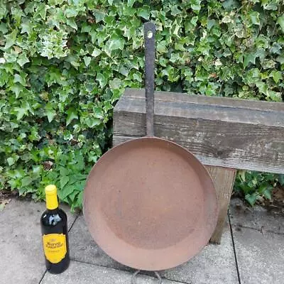 £76 • Buy Antique Large Cast Iron Frying Pan Fish Frying Skillet