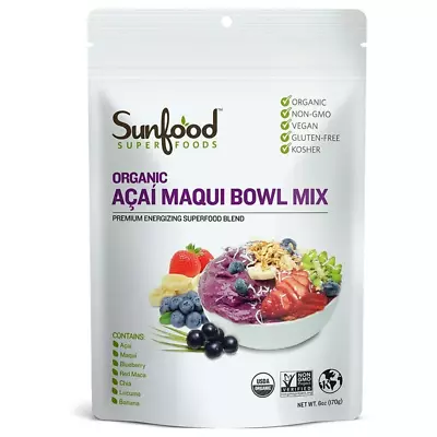 Sunfood Superfoods Organic Acai Maqui Bowl Mix 6 Oz • $16.99