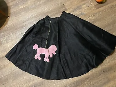 Vintage Black Felt Hand-made 80's Costume  Poodle  Skirt Women's Small/Medium • $30