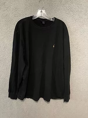 Vintage Polo Ralph Lauren Shirt Mens XL Long Sleeve Black Adult Cotton • $19.99