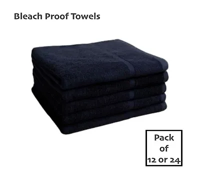 Black Bleach Resistant Proof Hair Dresser Towels Barber Salon Beauty 400 GSM  • £84.95