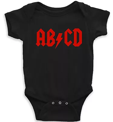 ABCD Rock N Roll Black Baby Vest Baby Grow Heavy Metal Baby Clothes 0-2 Years • £13.99