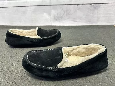 UGG Womens Ansley 3312 Moccasins Slippers Loafers Shoes Black Size 10 Fast Ship • $35.01