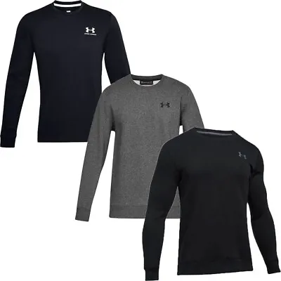 Under Armour Mens Sweatshirts UA Rival Fleece Crew Pullover Sweat Tops • £24.99