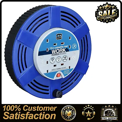 Masterplug 4-Socket Cassette Cable Reel 15M • £23.47