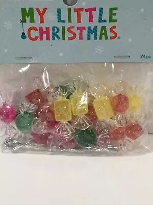 New My Little Christmas 24 Piece Wrapped Candy Mini Christmas Tree Ornaments • $11.95
