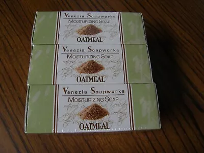 5934)1 Lot 3: Bars Venezia Soapworks  Oatmeal  Moisturizing Soap 8 Oz Ea Bar  • $18.18