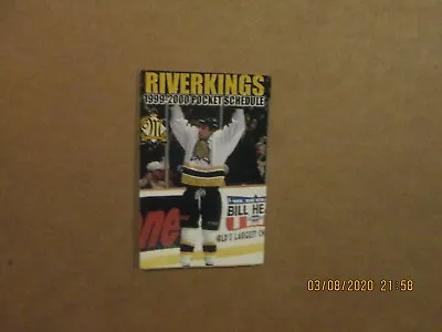 CHL Memphis River Kings Vintage Defunct 1999-2000 Team Logo Pocket Schedule • $15