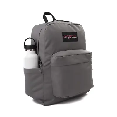 JANSPORT Superbreak 26L Backpack Graphite Grey With Water Bottle Pocket NEW • £55.30