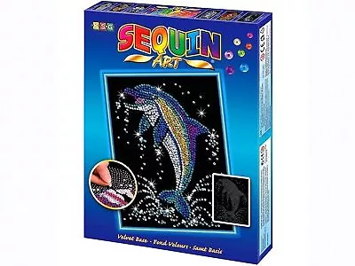 Sequin Art Blue Dolphin Sparkling Arts And Crafts Picture Kit; Creative Cra... • $61.38