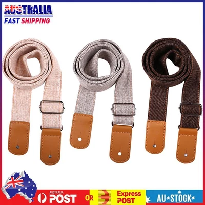 $10.19 • Buy Electric Guitar Strap Holder Cotton Linen Shoulder Belt For Ukulele Bass