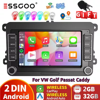 For VW Volkswagen Jetta Passat 7  Android 13 Car Stereo Radio Carplay GPS 2+32GB • $109.39
