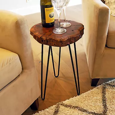 Unique Shape Natural Wood Stump Rustic Surface End Table • $142.65