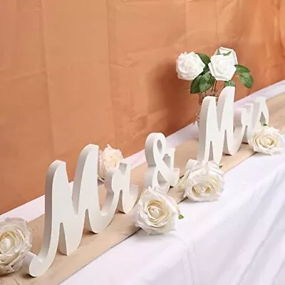 Mr & Mrs Sign For Wedding Table Large Mr And Miss Wooden Letters Wedding Table D • $20.06