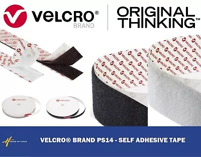 Velcro® Genuine Ps14 Stick On Self Adhesive Tape Hook & Loop Sticky Back Strips • £1.79