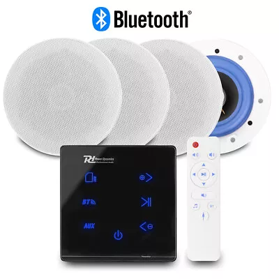Bluetooth Ceiling Speaker Set - 4x ESCS5 5.25  And A100B Home Audio Music System • £219
