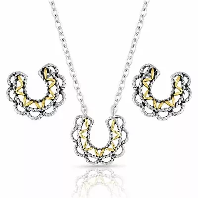 Montana Silversmiths Western Lifestyle Horseshoe Jewelry Set • $70