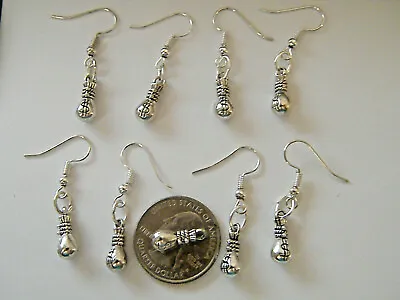 4 Pairs GOOD LUCK Earrings Loot Silver Bags $LAS VEGAS Charm Gamblers Charm NEW! • $19.95