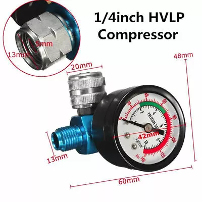 Car Digital Spray Paint Gun Regulator Air Pressure Gauge 1/4inch HVLP Compressor • $17