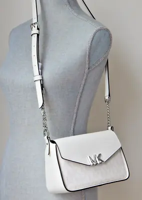 Michael Kors Signature SYLVIA Flap Chain Links Small Messenger Crossbody Bag NWT • $182.40