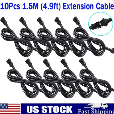 10x 4Pin Extension Wire Cable Connector For RGB LED Strip Rock Lights Glow Lamp • $15.50