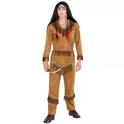 Men's Costume Indian Chief Wild West Carnival Apache Western Carnival • £40.99