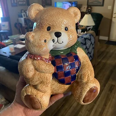 CKA Teddy Bear Hugging Small Bear Cookie Jar With Box • $18