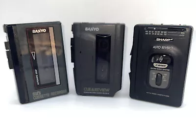 Vintage Sanyo Cassette Recorder Sanyo Quick Record Sharp X-Bass Untested • $14.99