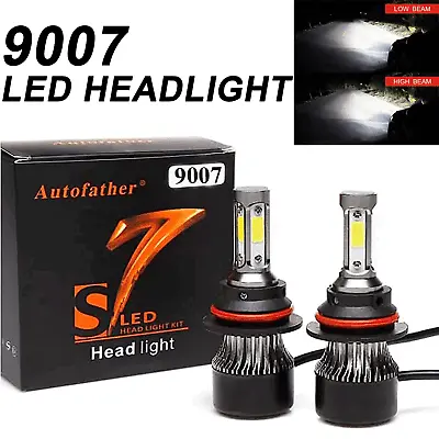 9007/HB5 Car LED Headlight Bulbs Hi Lo Dual Beam Replacement Kit White 6000K • $14.07