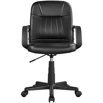 Mid Back Office Desk Chairs Executive Computer Chairs PU Leather Swivel Chairs • $46.99