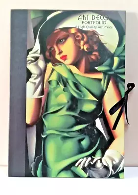 High Quality Portfolio Of 8 Large Art Deco Prints 34cm H X 24cm L • £25