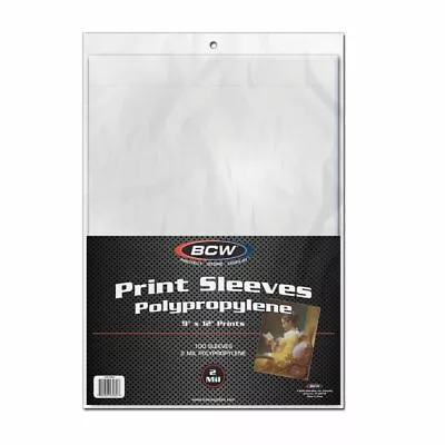 Pack Of 100 BCW 9X12 Photo Sleeves (1-9X12SLV) • $14.96