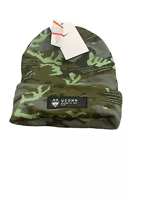 NWT New Uconn Huskies Nike Military Camo Cuffed Knit Beanie Hat Cap • $29.95