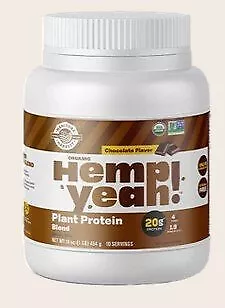 Manitoba Harvest Hemp Yeah! Plant Protein Blend Chocolate Organic 16 Oz Powder • $29.54