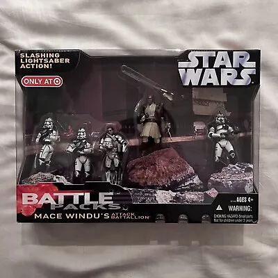 Star Wars Mace Windu’s Attack Battalion Battle Pack Target Exclusive 2006 • $65