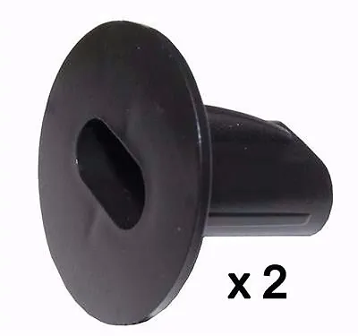 2 X Plastic Hole Tidy Wall Grommet Sky Twin Double Coax Aerial Cable Entry BLACK • £6.49