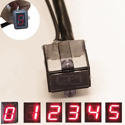 Universal Red LED Digital Gear Indicator For Motorcycle Bike Display Shift Level • $12.50