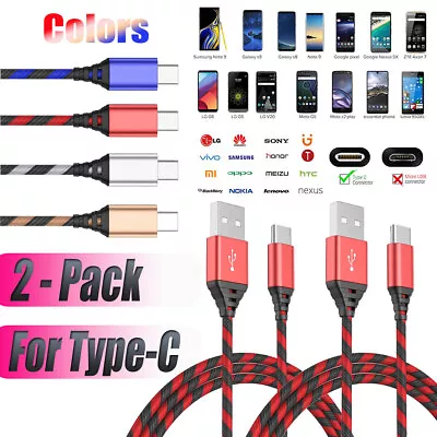 2x Type C Charging Sync Cable For Motorola G Power/ Stylus/5G/Pure 3/6/10ft Cord • $8.99