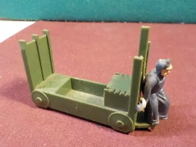 Vintage Miniature Model Railroad Accessories- Plastic Man On Luggage Cart Lionel • $0.99